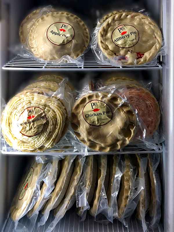 Frozen foods eg. locally made pies